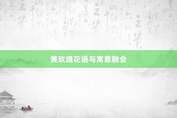 黄玫瑰花语与寓意融会